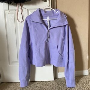 Lululemon Scuba Oversized Funnel Neck Half Zip Lilac Smoke M/L